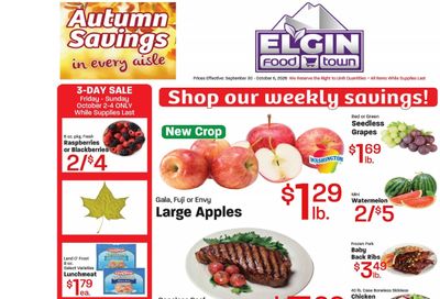 Elgin Foodtown Weekly Ad September 30 - October 6, 2026