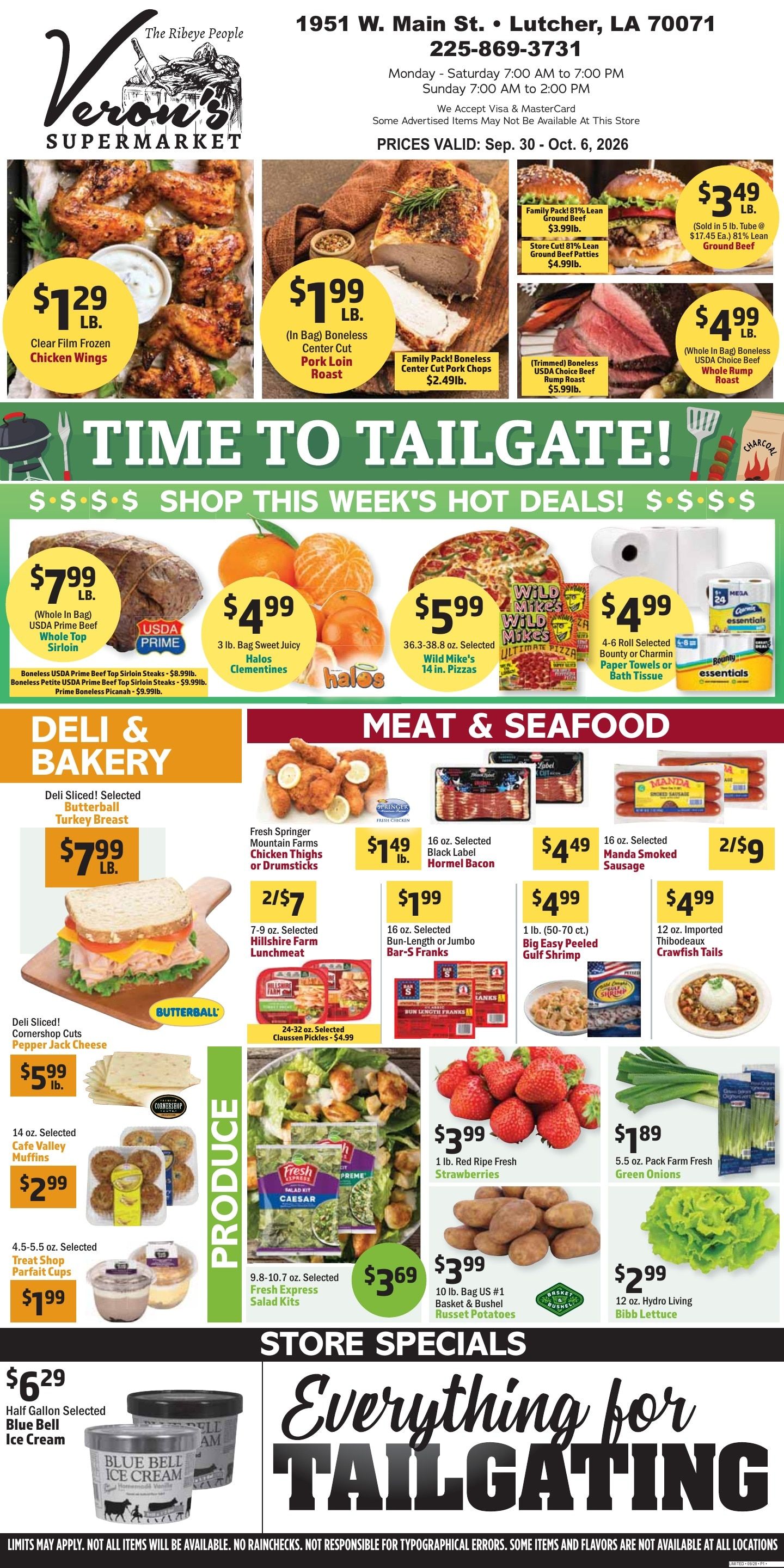 Veron's Supermarket Weekly Ad September 30 - October 6, 2026