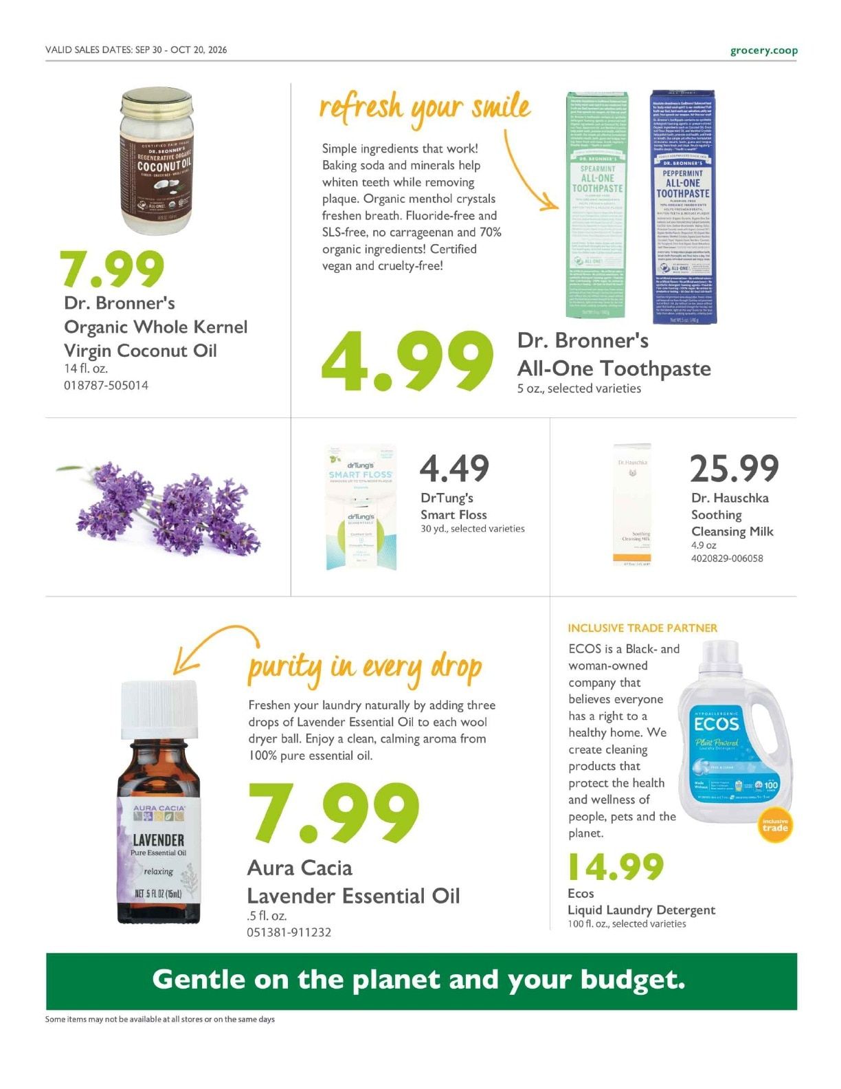Community Food Co-op - Bellingham Co+op Deals Weekly Ad September 30 - October 20, 2026