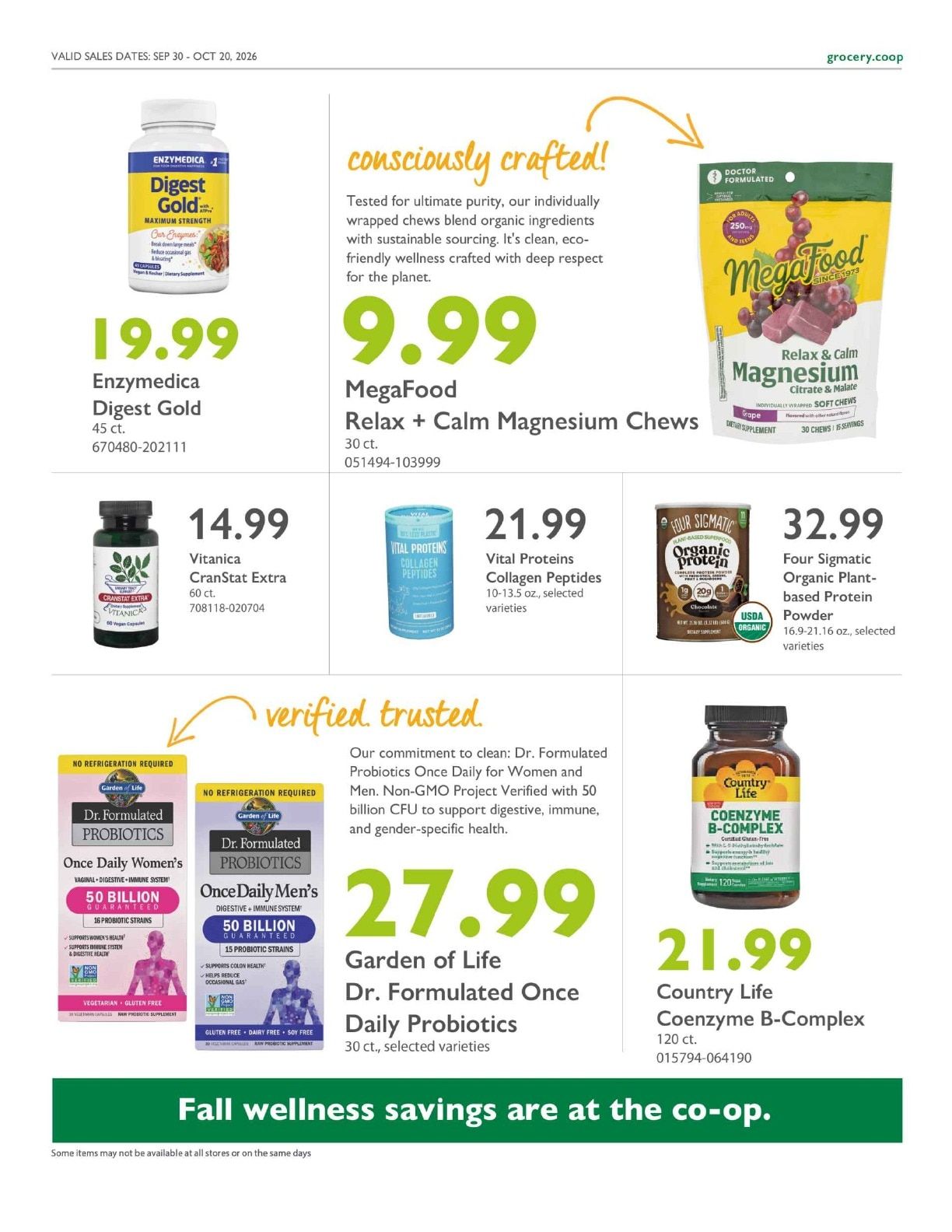 Community Food Co-op - Bellingham Co+op Deals Weekly Ad September 30 - October 20, 2026