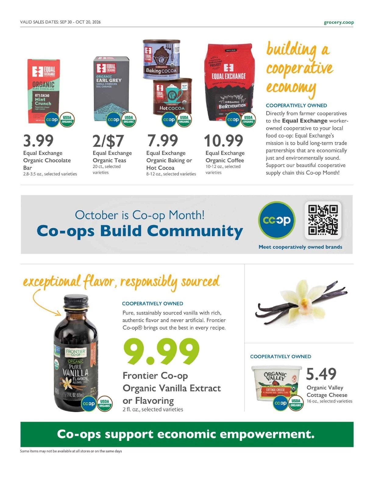 Community Food Co-op - Bellingham Co+op Deals Weekly Ad September 30 - October 20, 2026