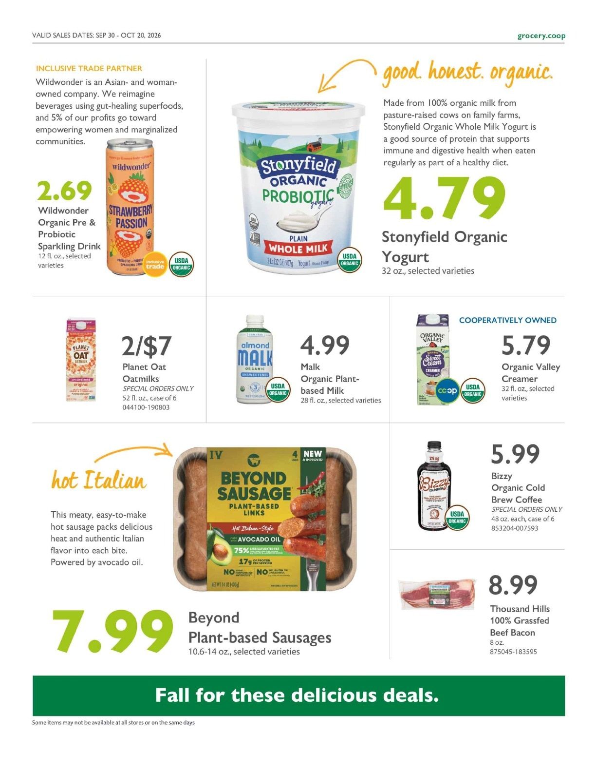 Community Food Co-op - Bellingham Co+op Deals Weekly Ad September 30 - October 20, 2026