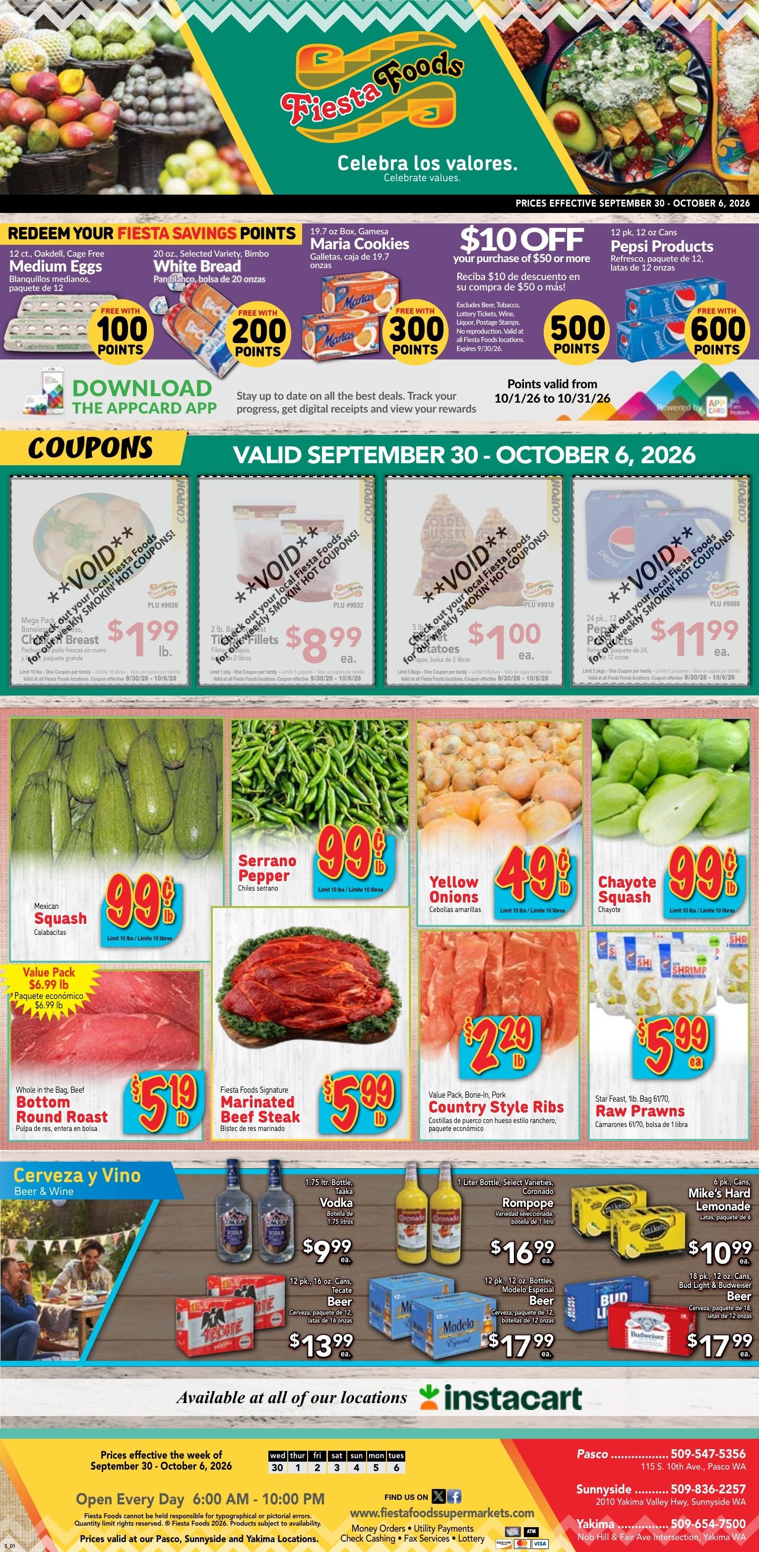 Fiesta Foods SuperMarkets Weekly Ad September 30 - October 6, 2026