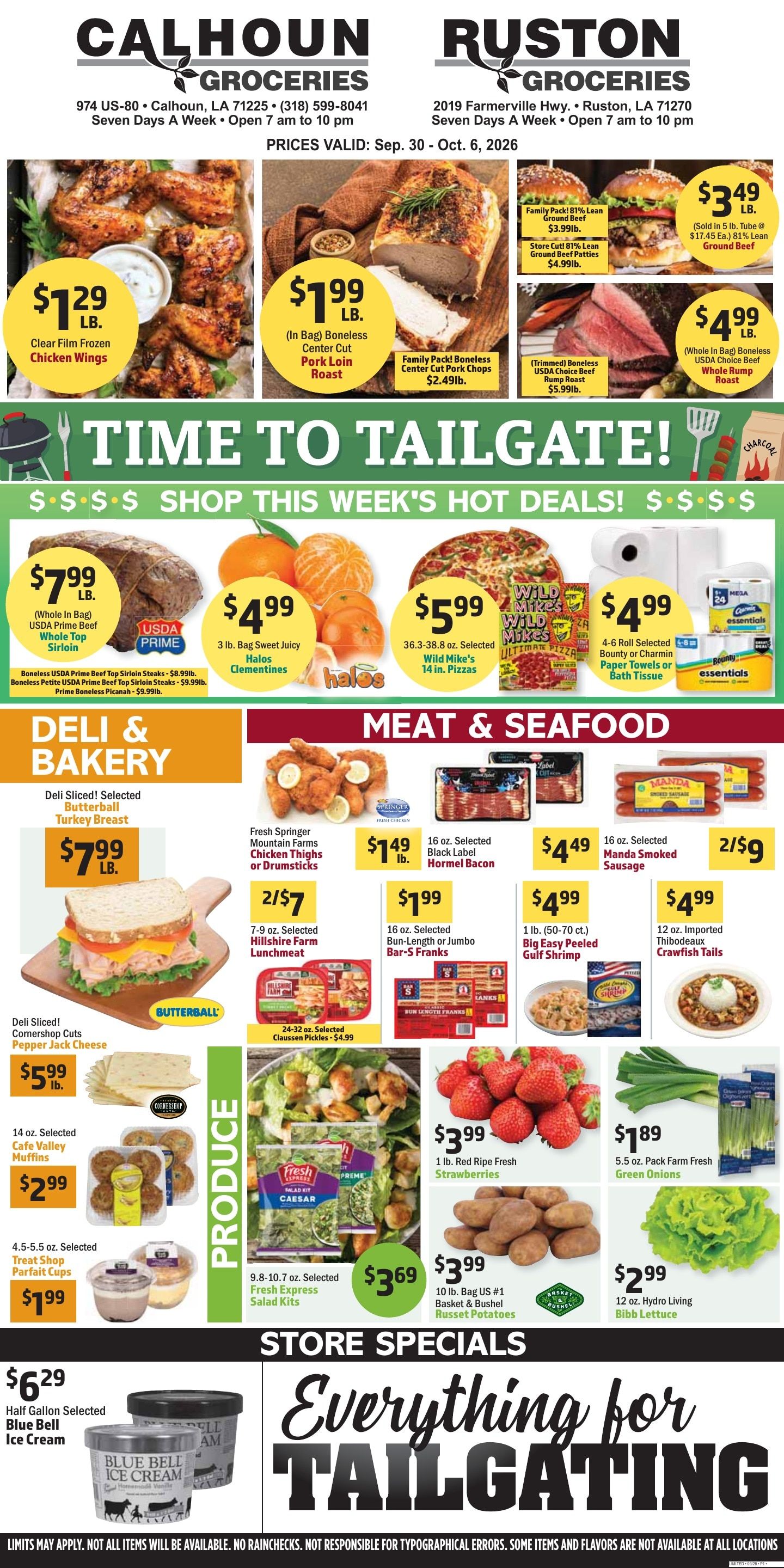 Calhoun Groceries Weekly Ad September 30 - October 6, 2026