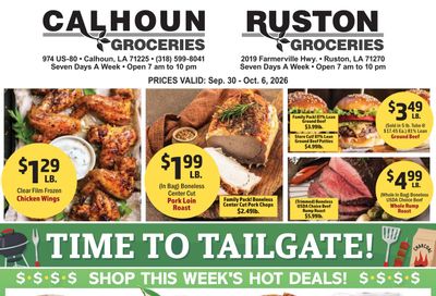 Calhoun Groceries Weekly Ad September 30 - October 6, 2026