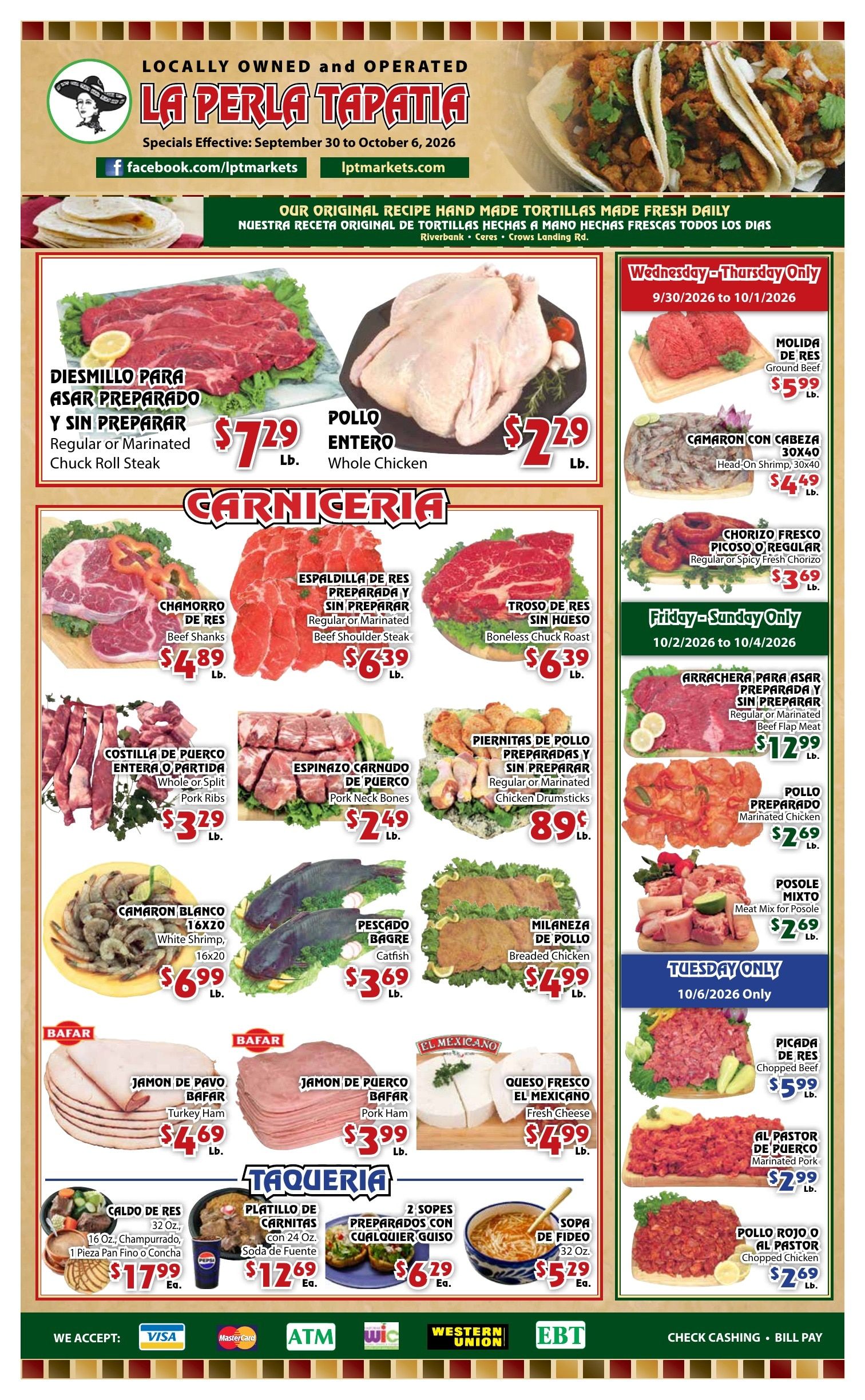 La Perla Tapatia Weekly Ad September 30 - October 6, 2026
