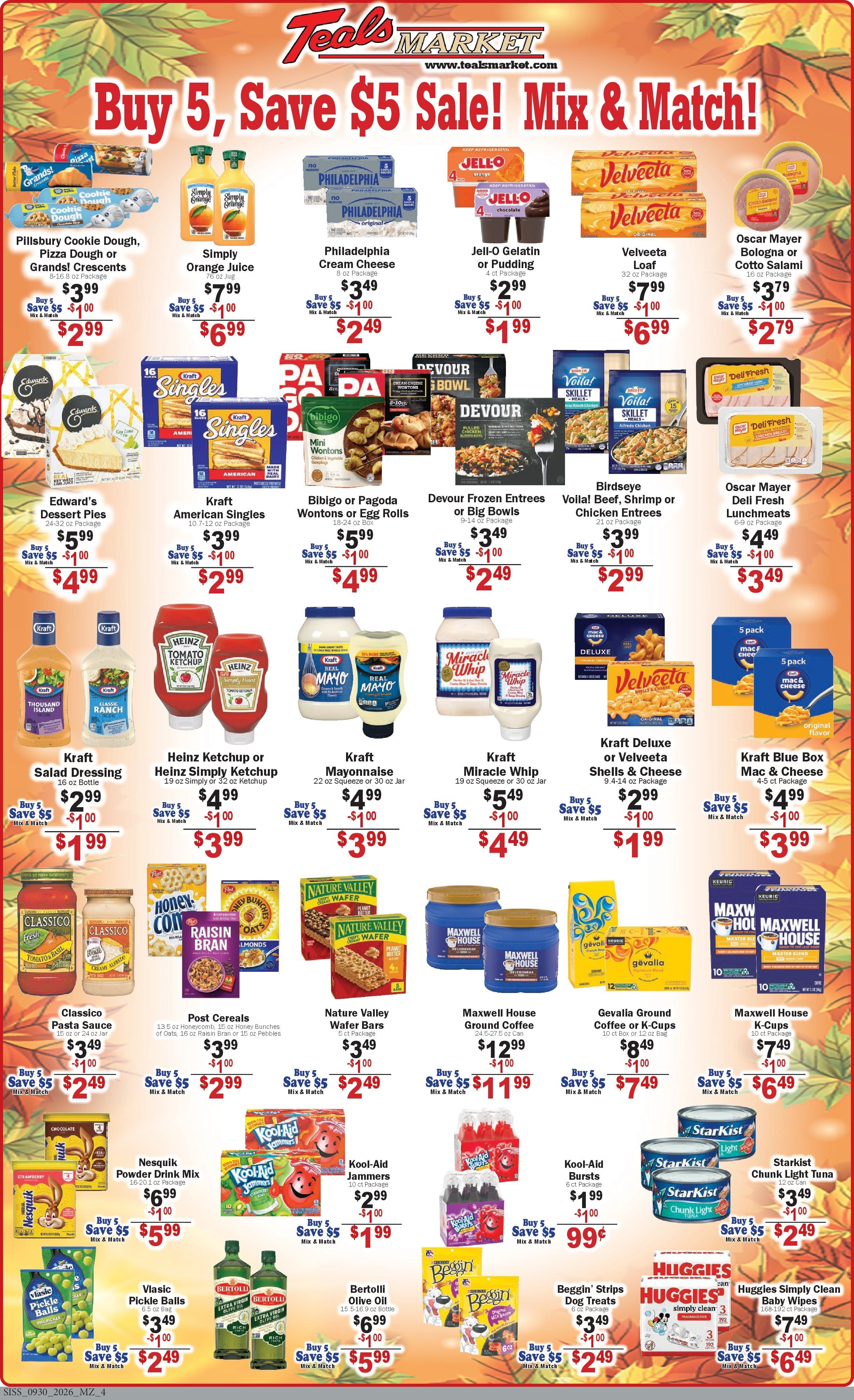 Teal's Market (Sisseton, SD) Weekly Ad September 30 - October 6, 2026