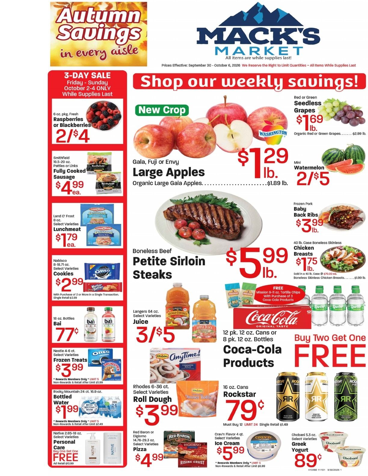 Mack's Market Weekly Ad September 30 - October 6, 2026
