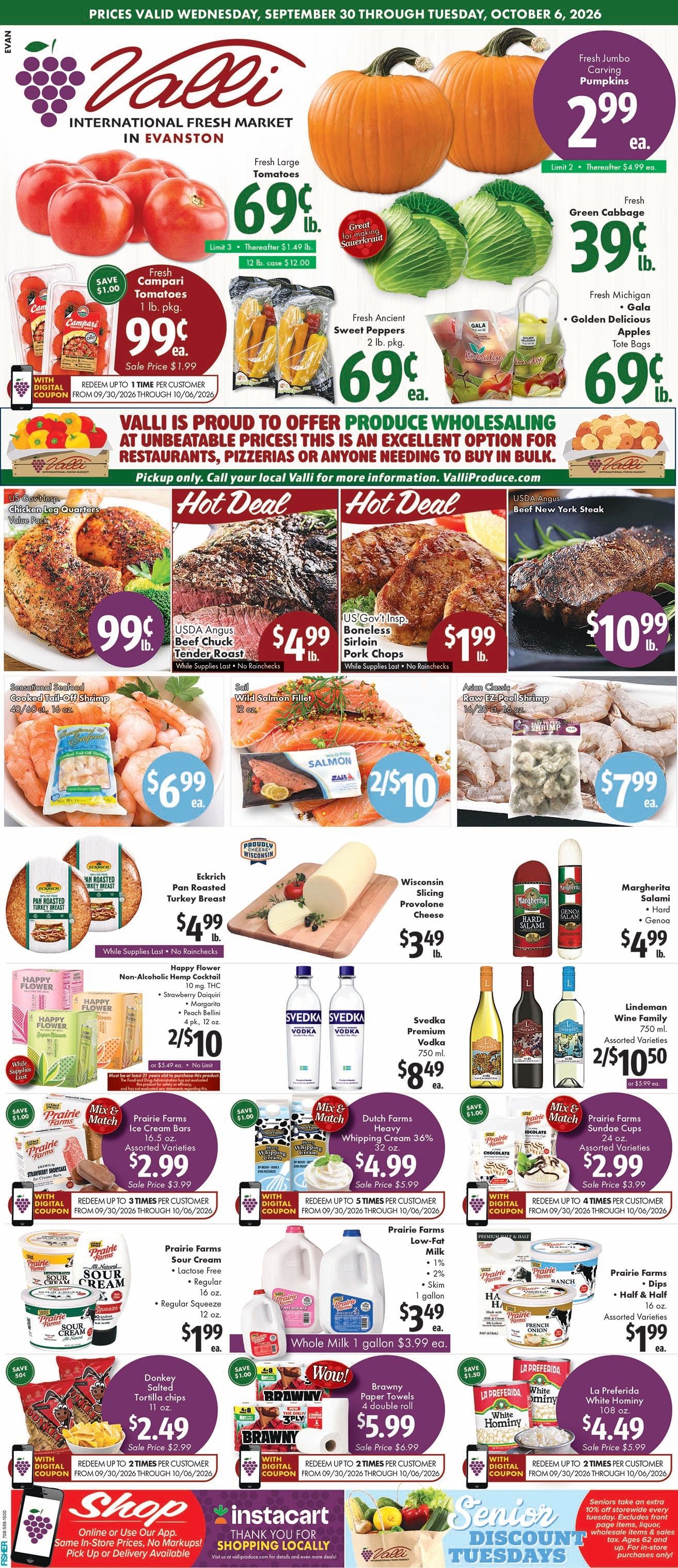 Valli Produce (Evanston, IL) Weekly Ad September 30 - October 6, 2026