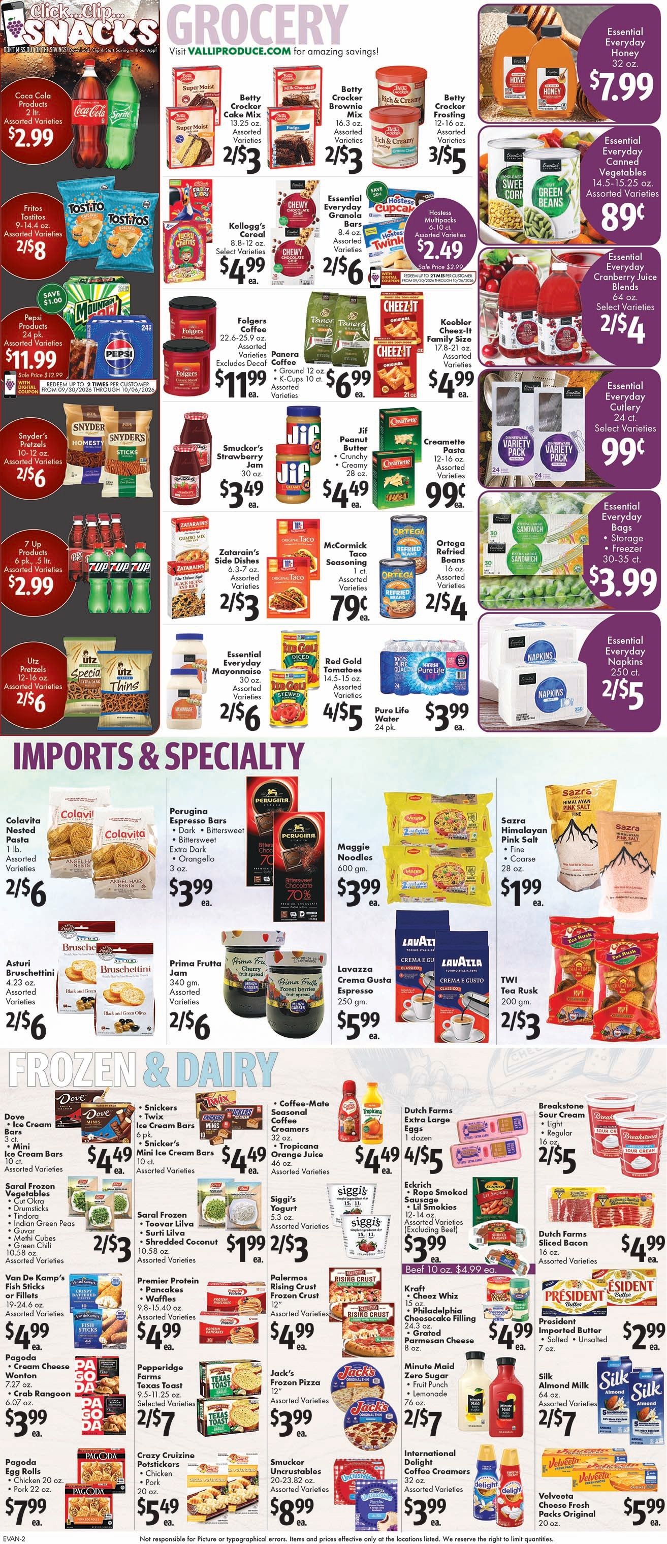 Valli Produce (Evanston, IL) Weekly Ad September 30 - October 6, 2026