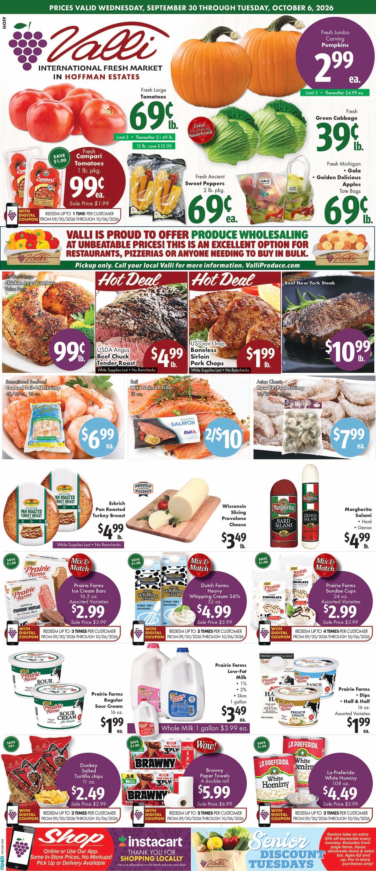 Valli Produce (Hoffman Estates, IL) Weekly Ad September 30 - October 6, 2026