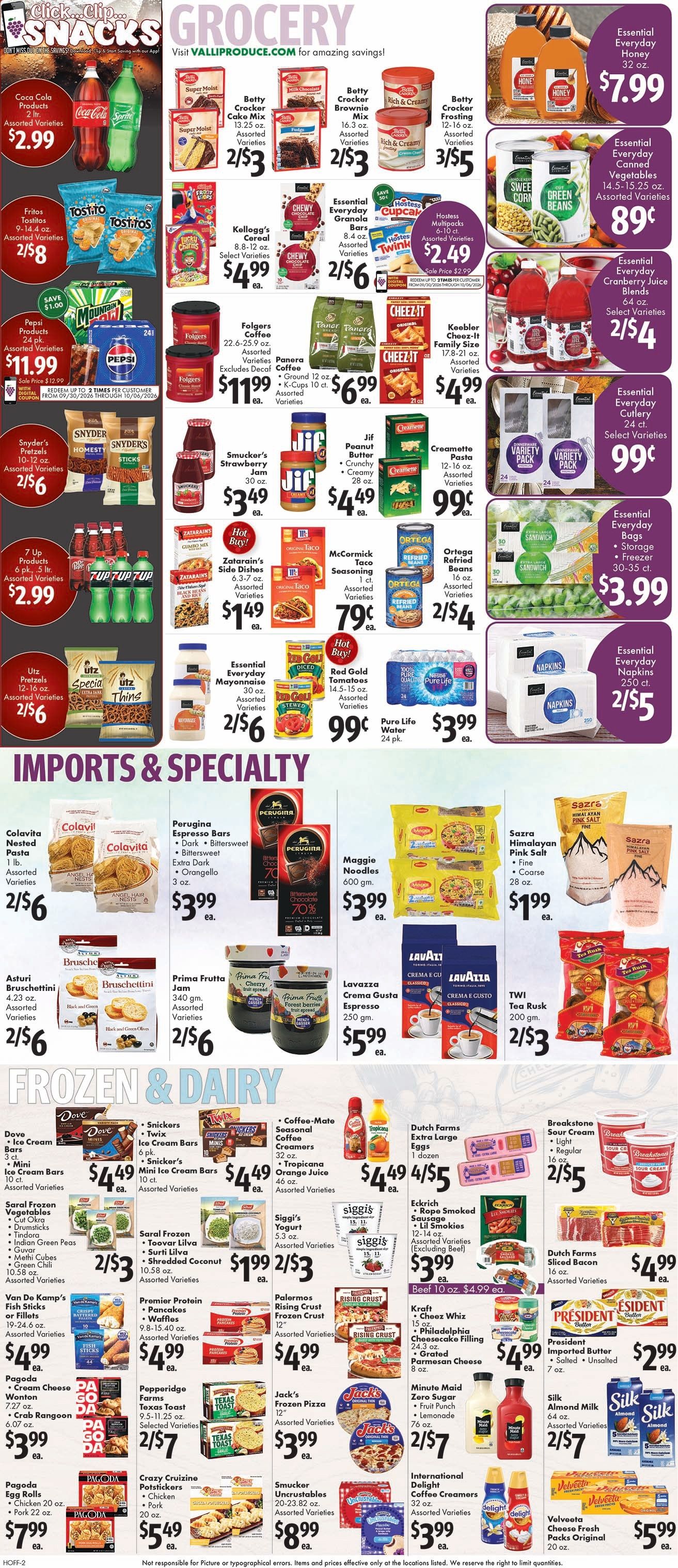 Valli Produce (Hoffman Estates, IL) Weekly Ad September 30 - October 6, 2026
