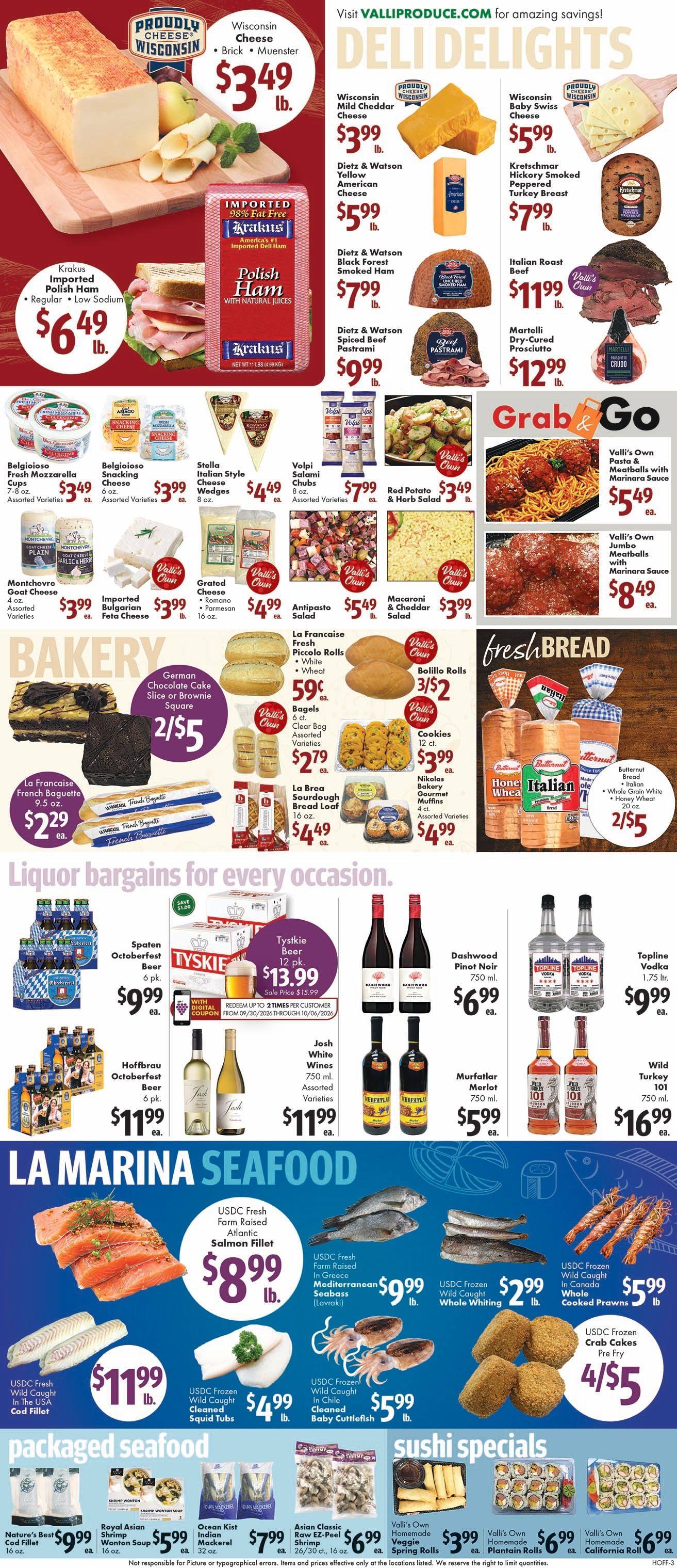 Valli Produce (Hoffman Estates, IL) Weekly Ad September 30 - October 6, 2026
