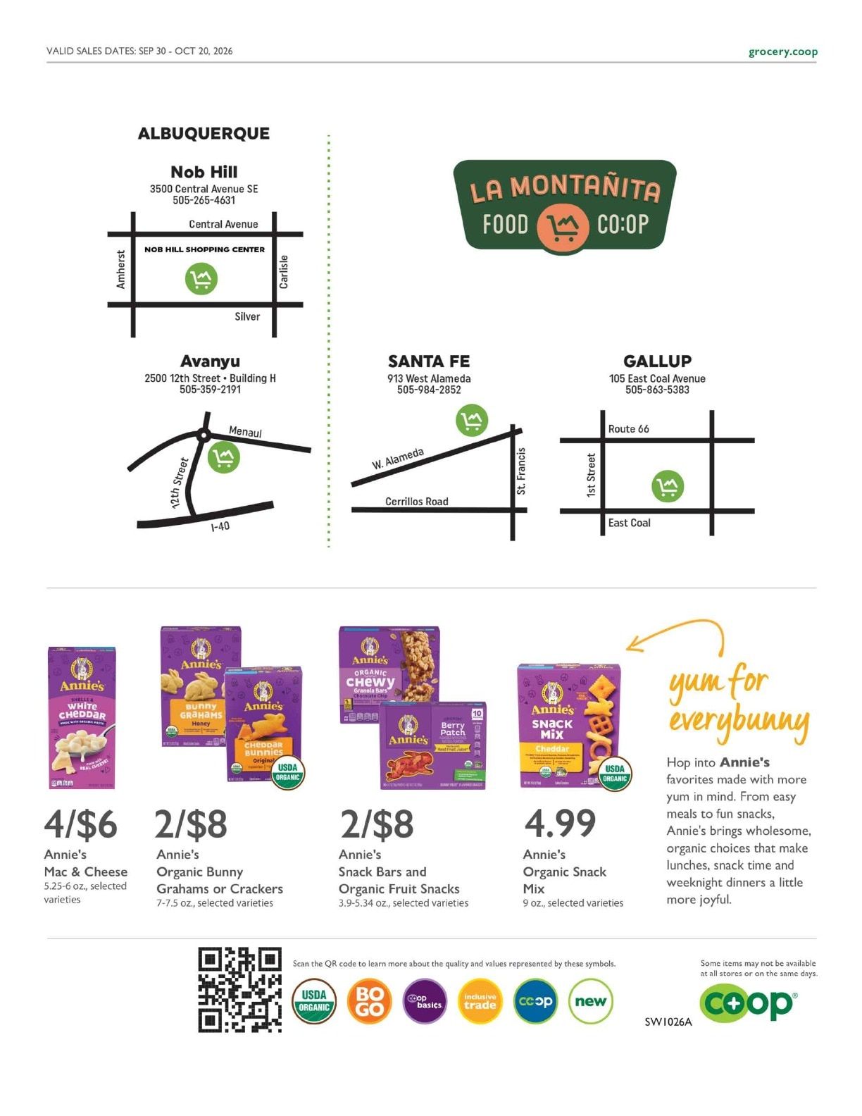 La Montañita Co-op Co+op Deals Weekly Ad September 30 - October 20, 2026