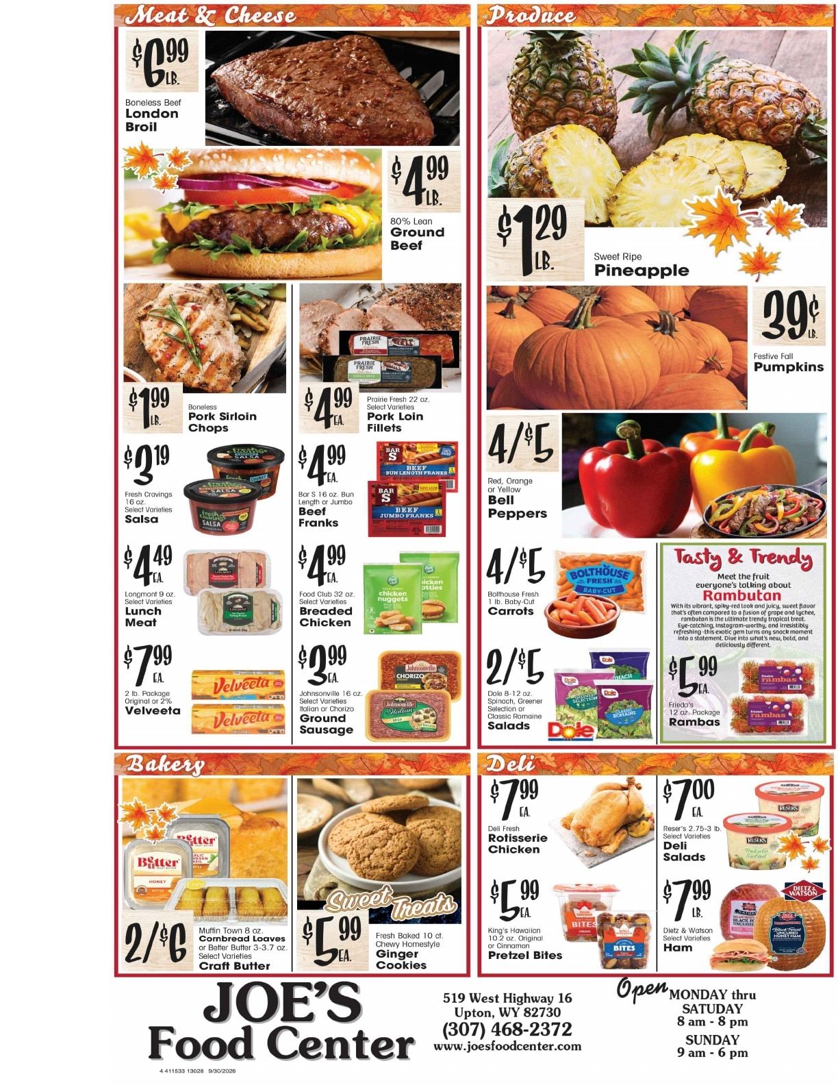 Joe's Food Center Weekly Ad September 30 - October 6, 2026
