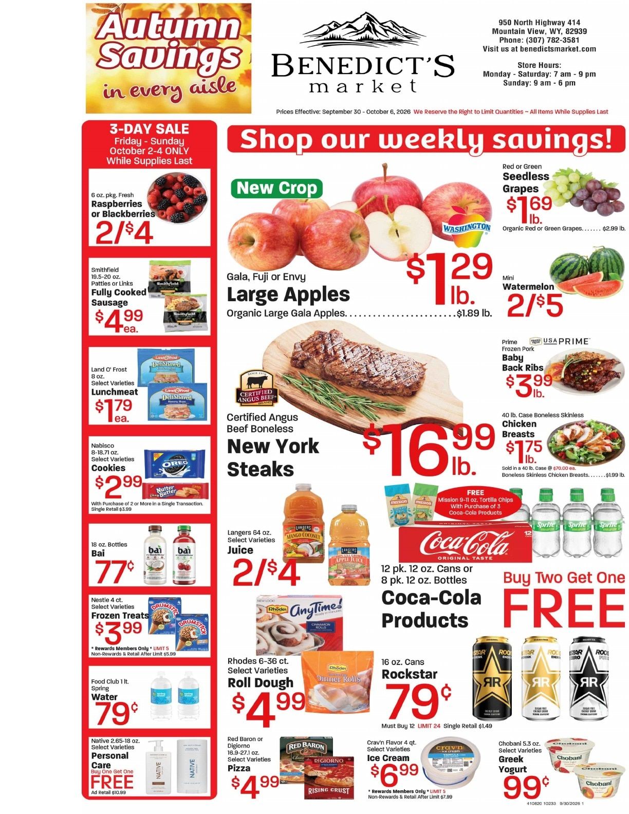Benedict's Market Weekly Ad September 30 - October 6, 2026