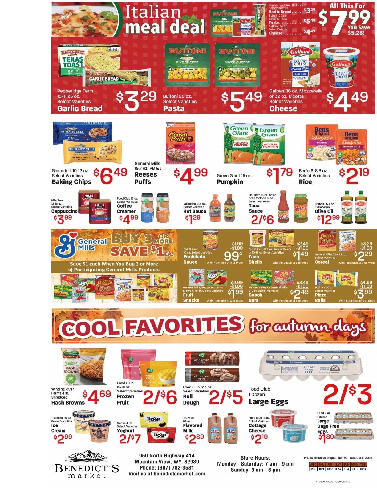 Benedict's Market Weekly Ad September 30 - October 6, 2026