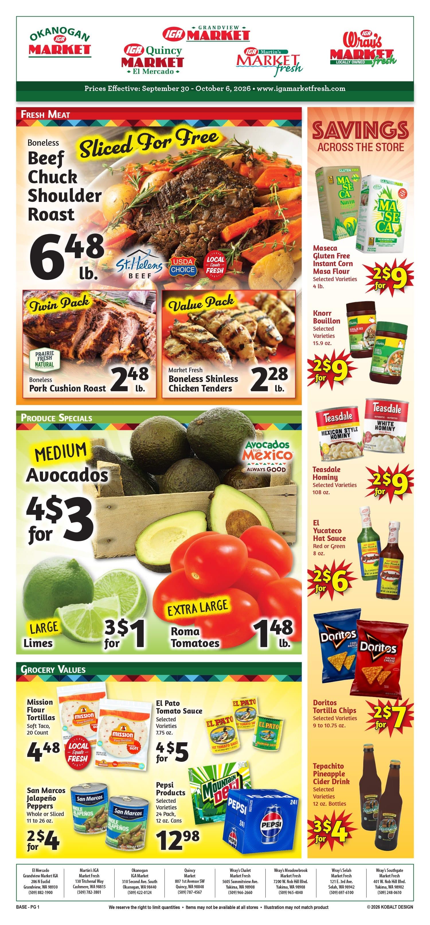 El Mercado de Grandview Weekly Ad September 30 - October 6, 2026