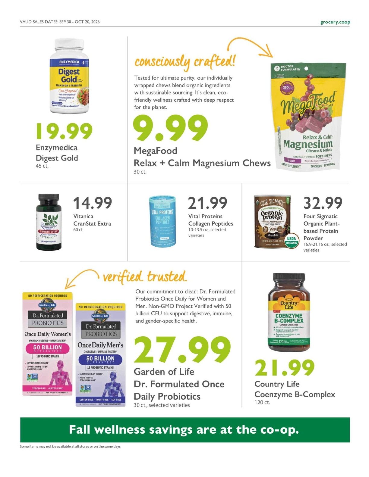 Ukiah Natural Foods Co-op Co+op Deals Weekly Ad September 30 - October 20, 2026