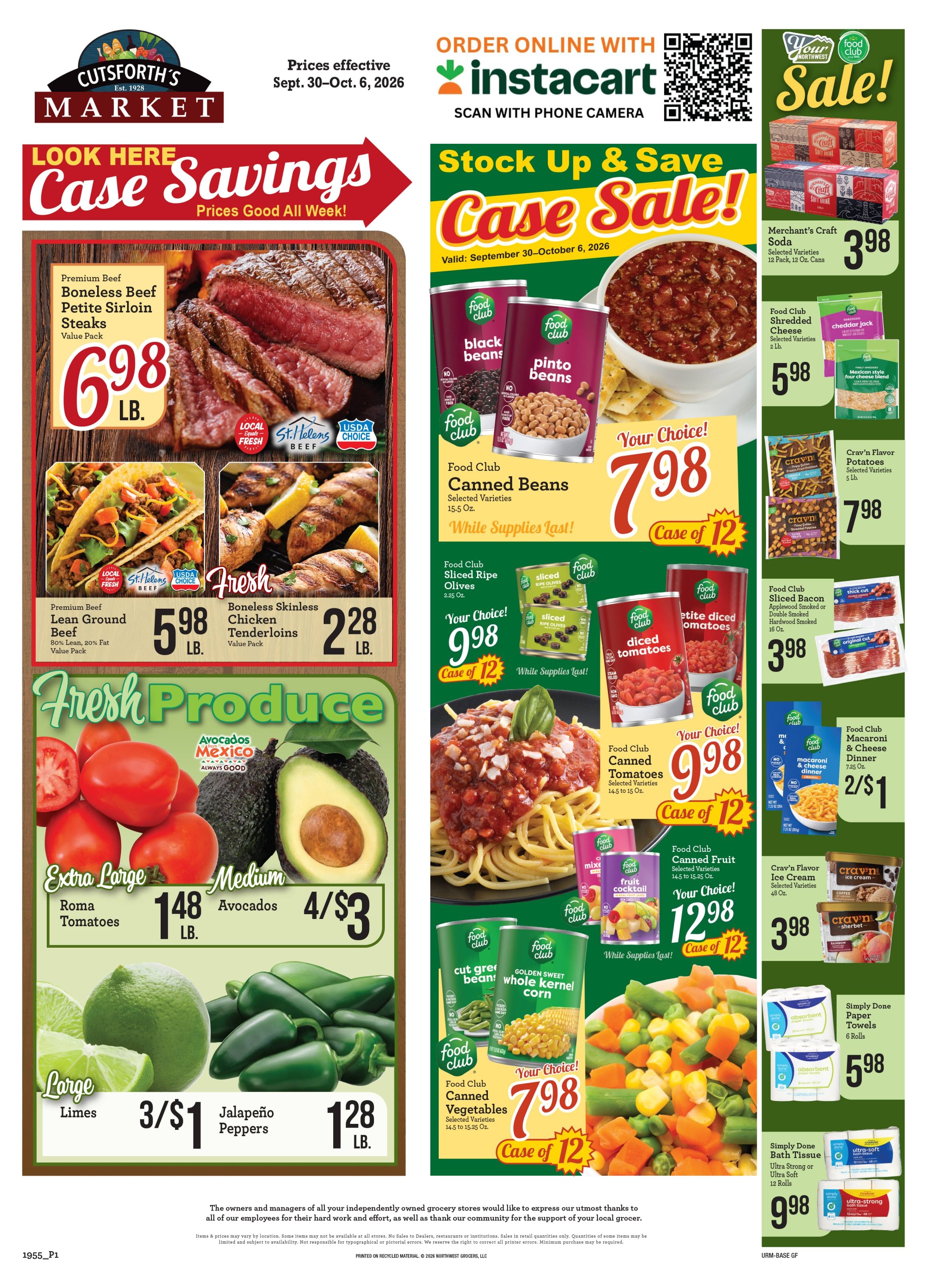 Cutsforth's Market Weekly Ad September 30 - October 6, 2026