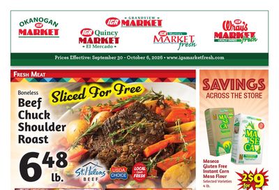Quincy Market IGA Weekly Ad September 30 - October 6, 2026