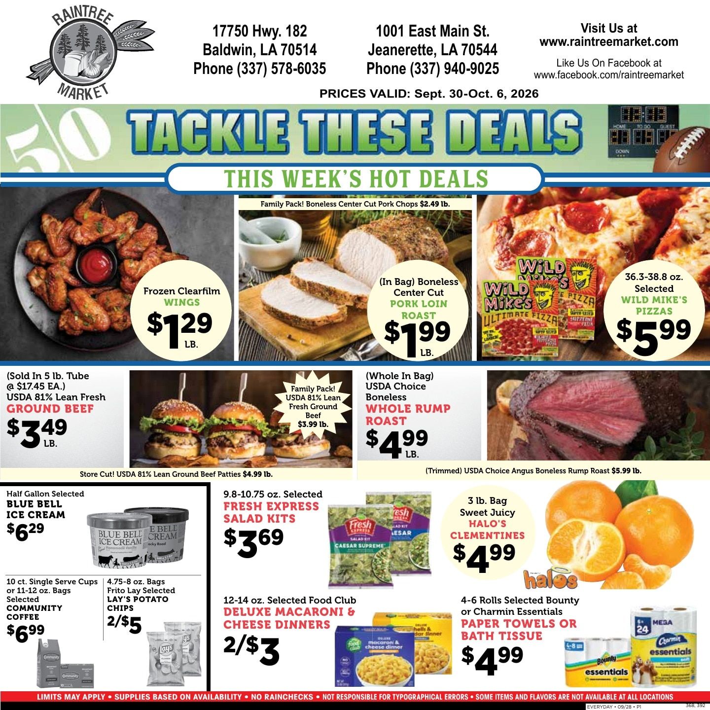 Raintree Market Weekly Ad September 30 - October 6, 2026