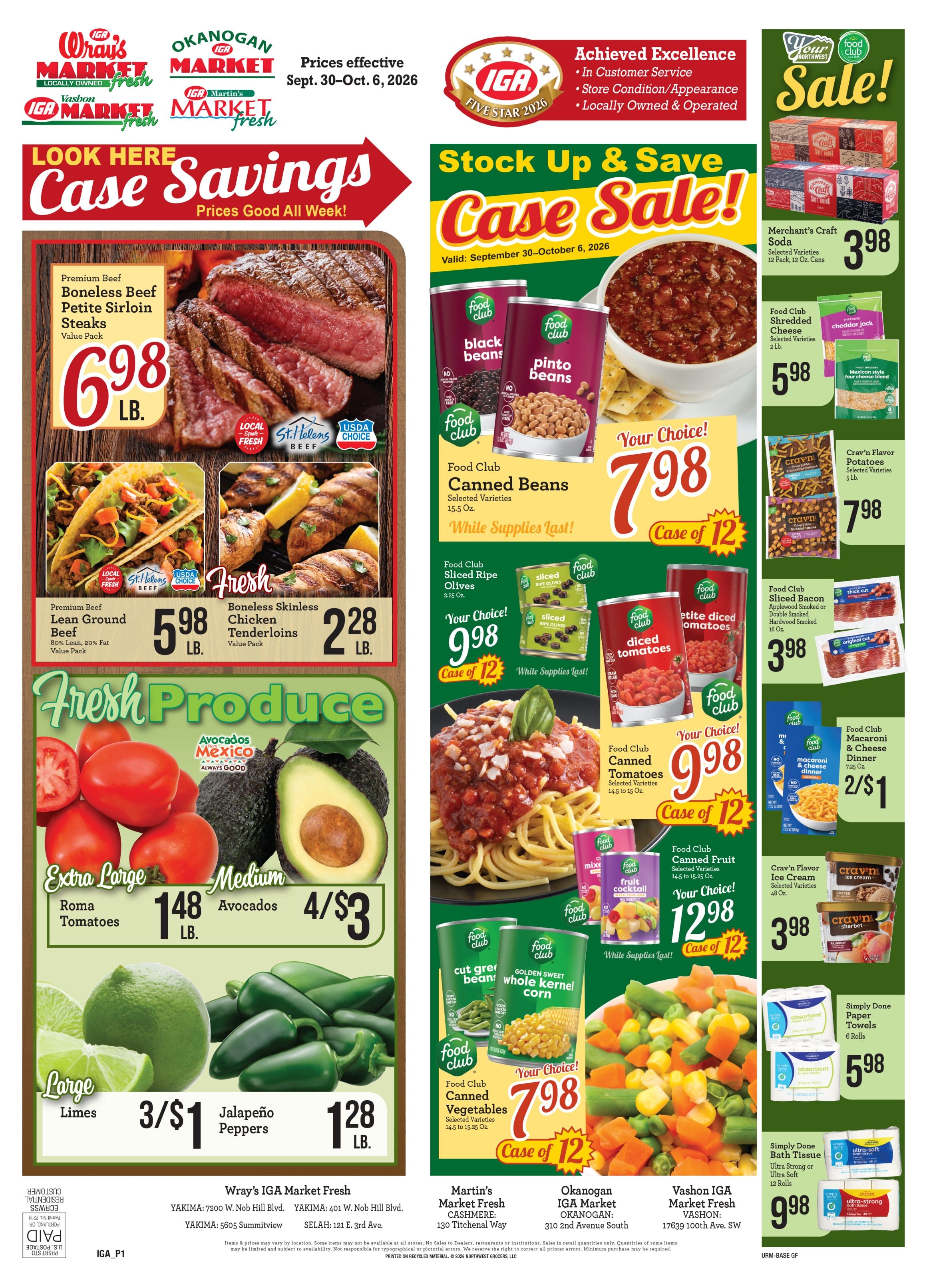 Vashon Market Fresh Weekly Ad September 30 - October 6, 2026