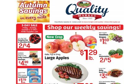 Quality Market Weekly Ad September 30 - October 6, 2026