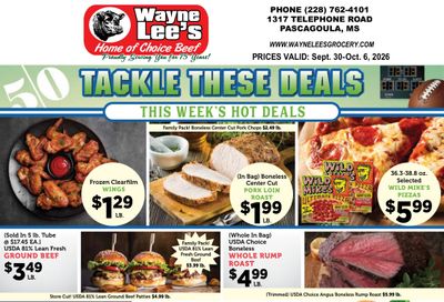 Wayne Lee's Grocery & Market Weekly Ad September 30 - October 6, 2026