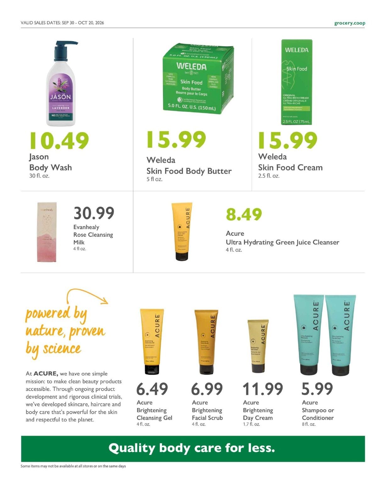 City Center Market Co+op Deals Weekly Ad September 30 - October 20, 2026