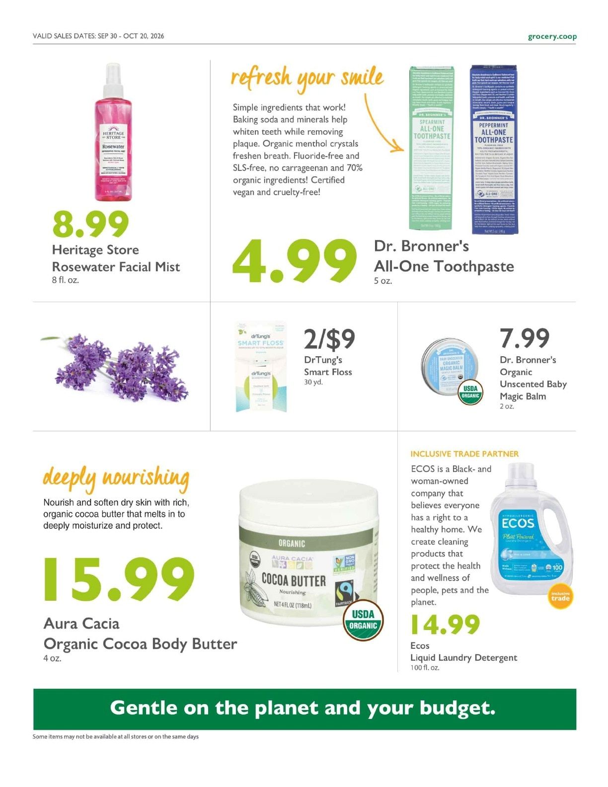 City Center Market Co+op Deals Weekly Ad September 30 - October 20, 2026