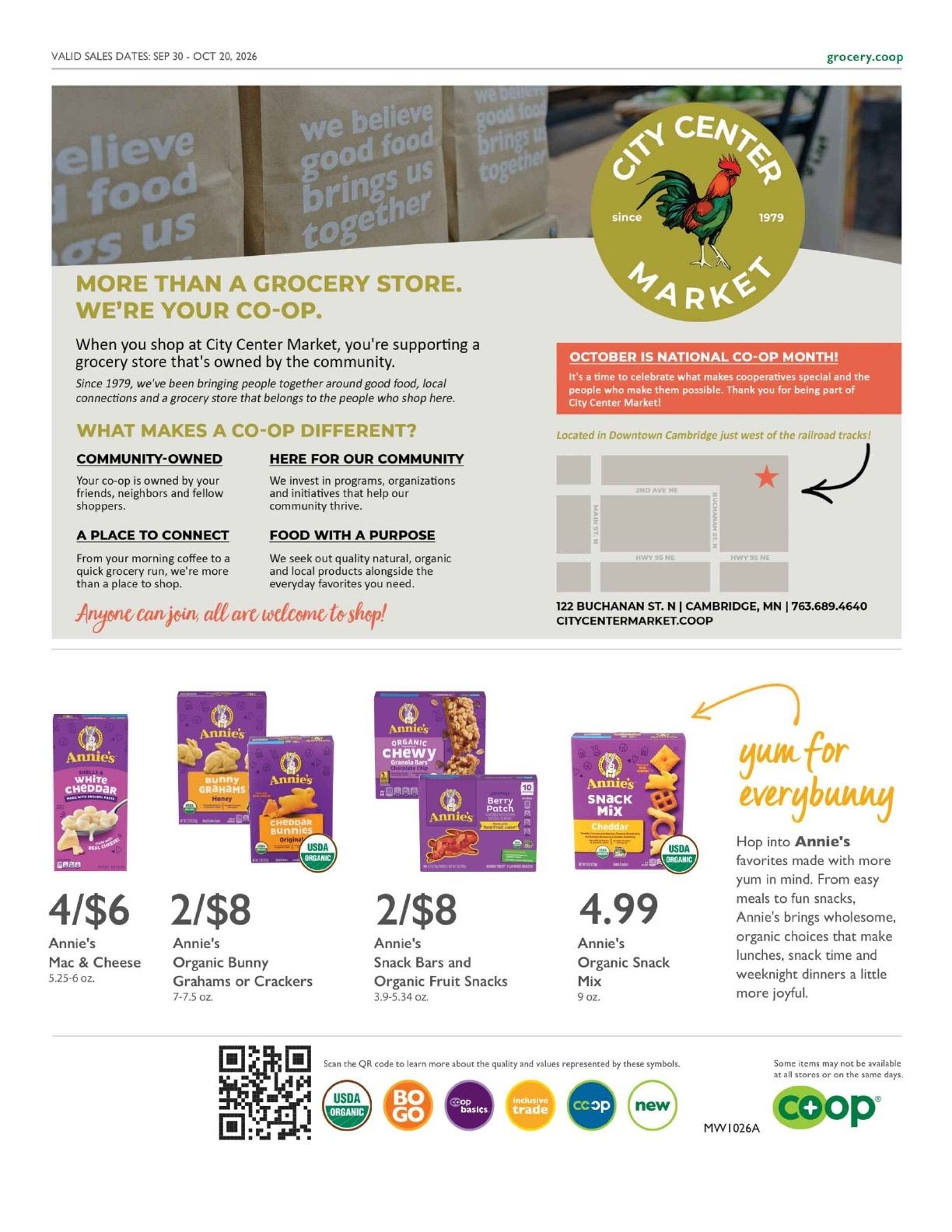 City Center Market Co+op Deals Weekly Ad September 30 - October 20, 2026