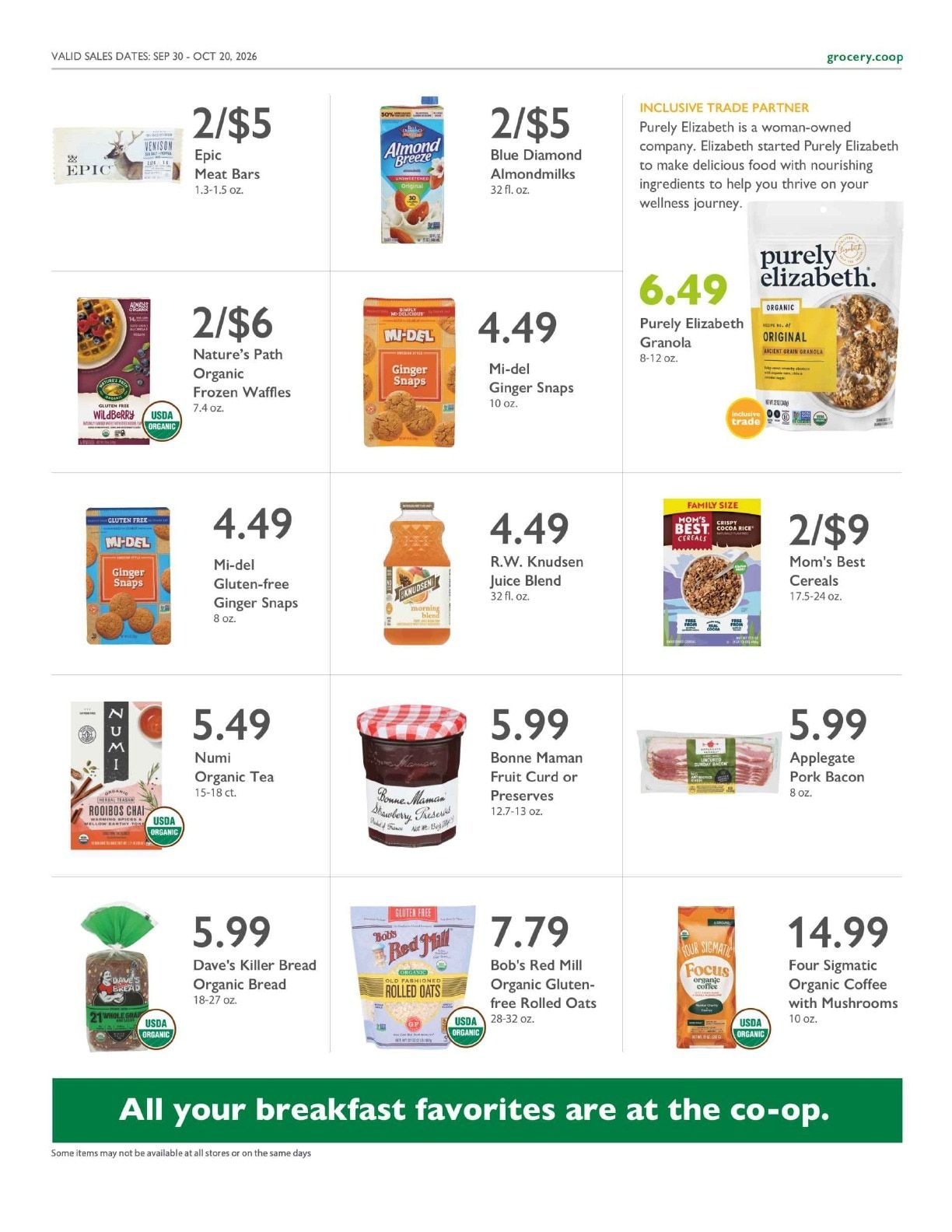 City Center Market Co+op Deals Weekly Ad September 30 - October 20, 2026