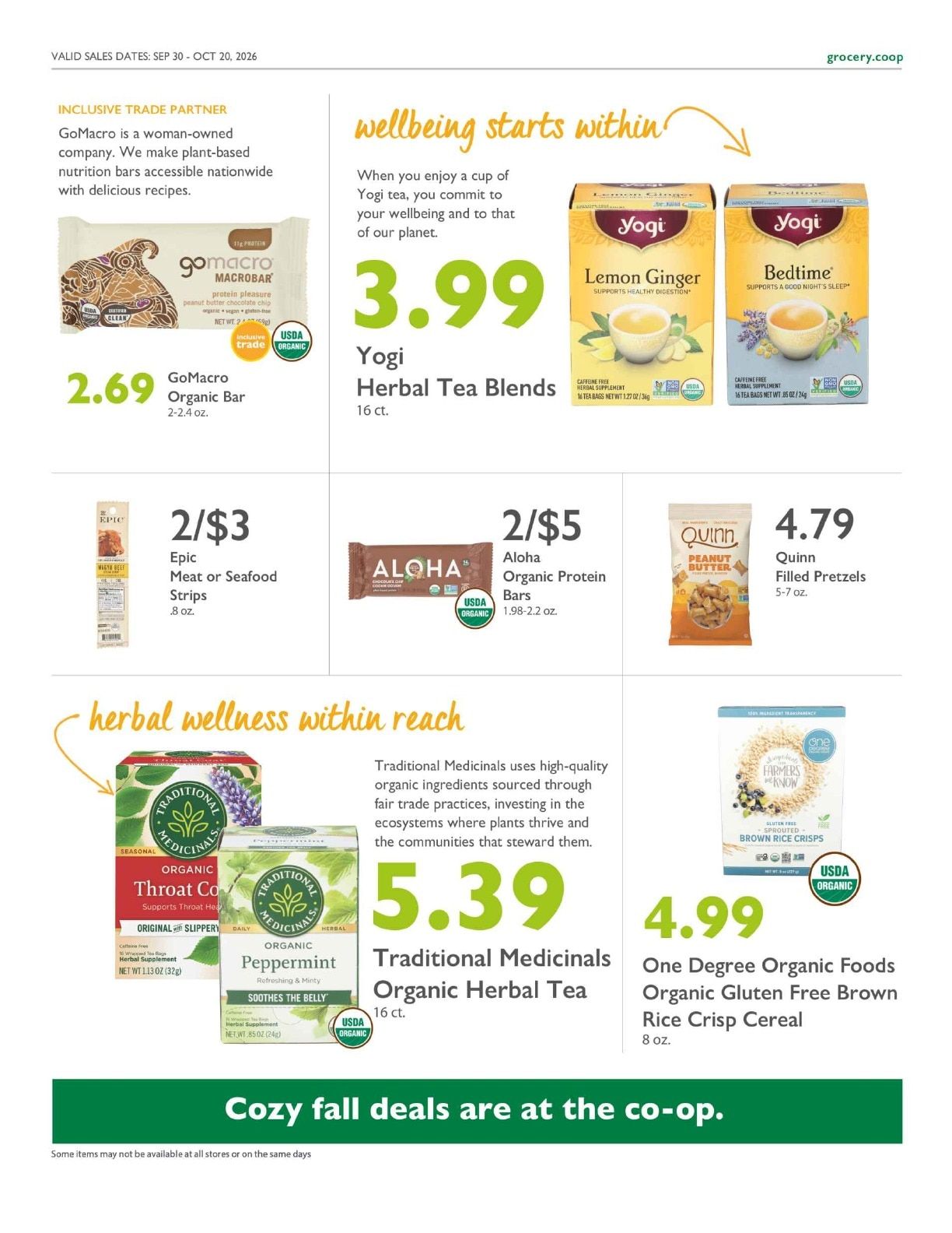 City Center Market Co+op Deals Weekly Ad September 30 - October 20, 2026