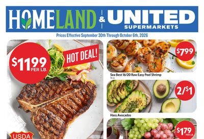 Homeland Stores (Clinton and Elk City, OK) Weekly Ad September 30 - October 6, 2026