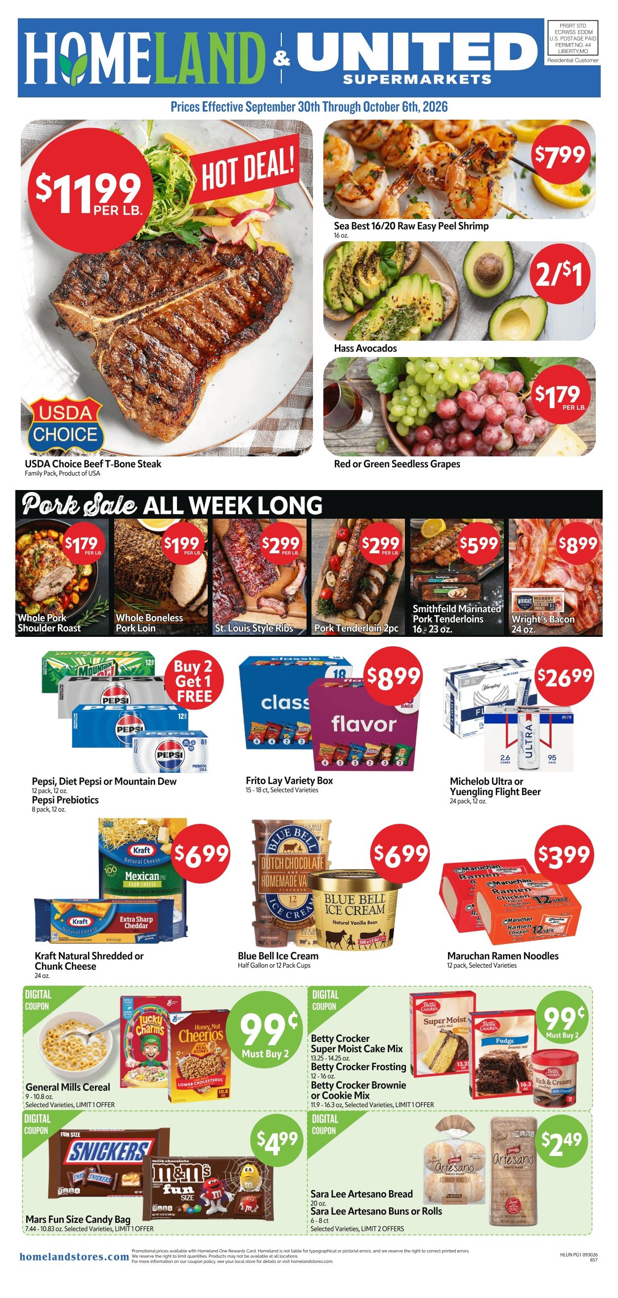 Homeland Stores (Haskell, OK) Weekly Ad September 30 - October 6, 2026