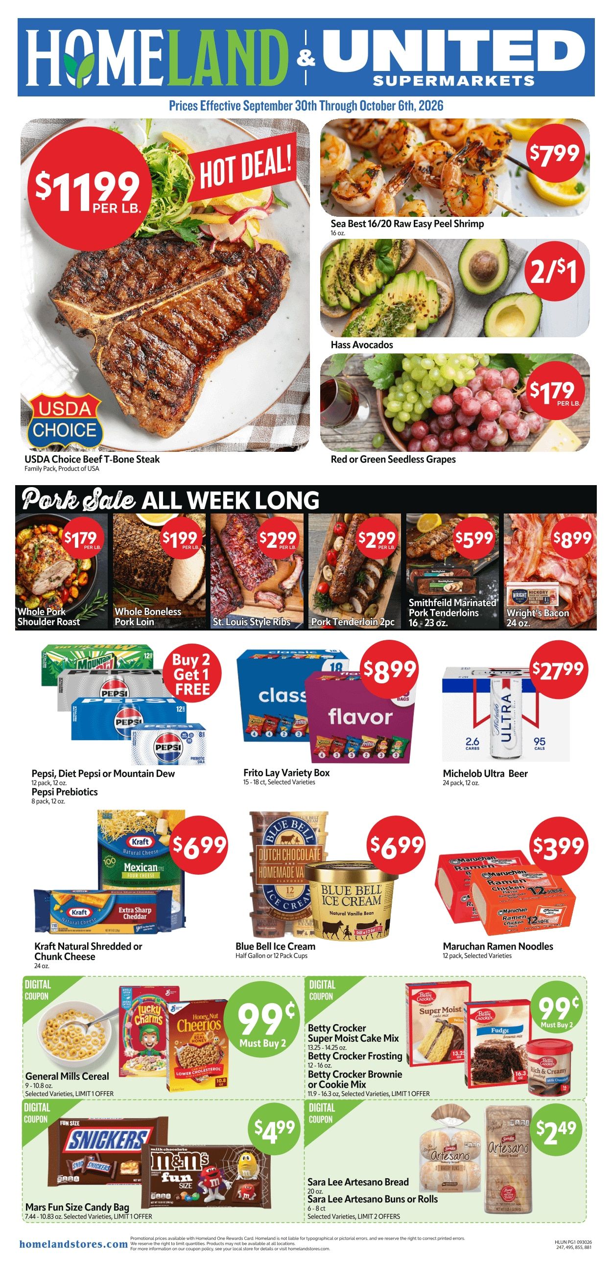Homeland Stores (Henryetta, OK) Weekly Ad September 30 - October 6, 2026