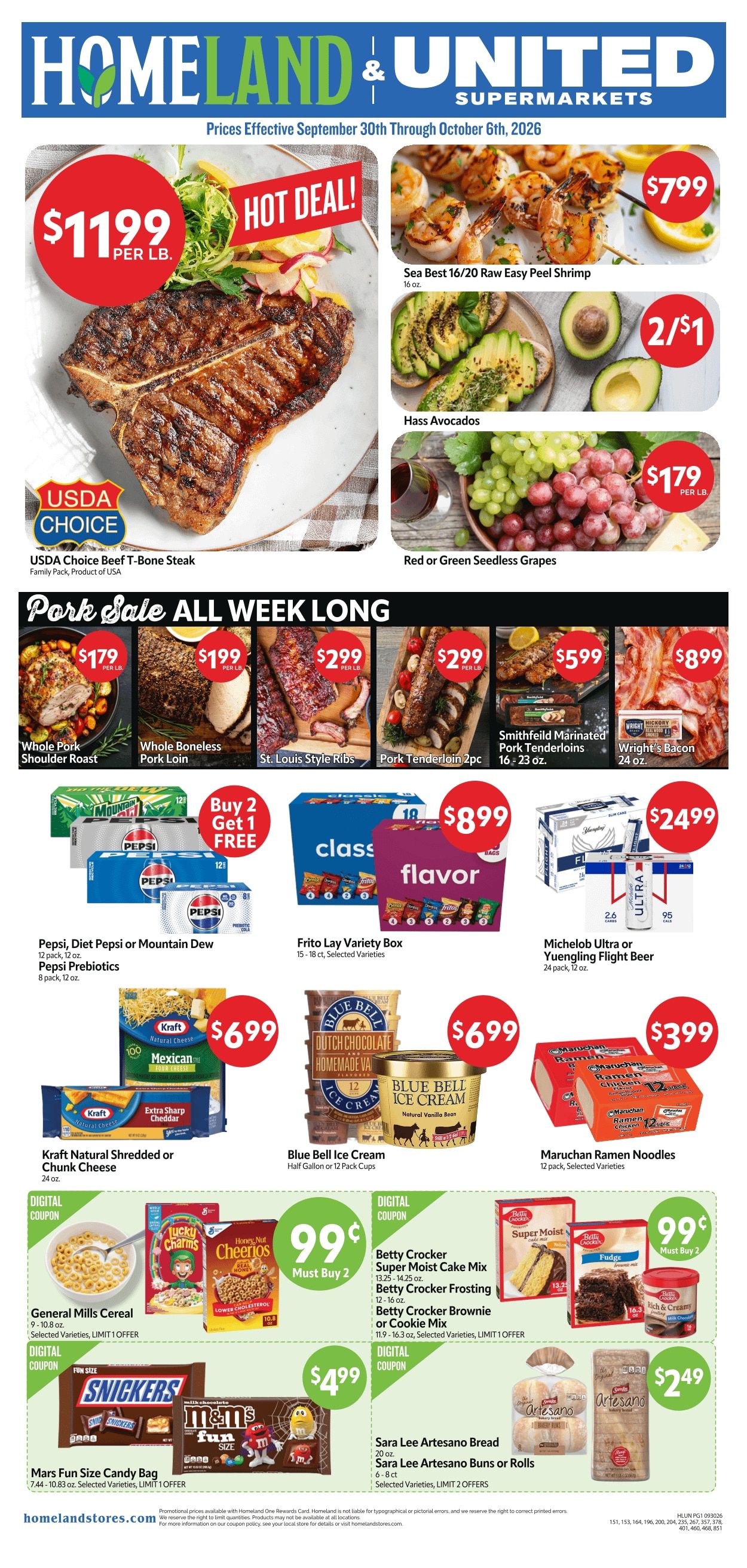 Homeland Stores (Perry and Ponca City, OK) Weekly Ad September 30 - October 6, 2026