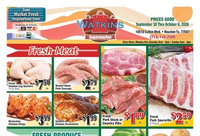 Watkins Supermarket Weekly Ad September 30 - October 6, 2026