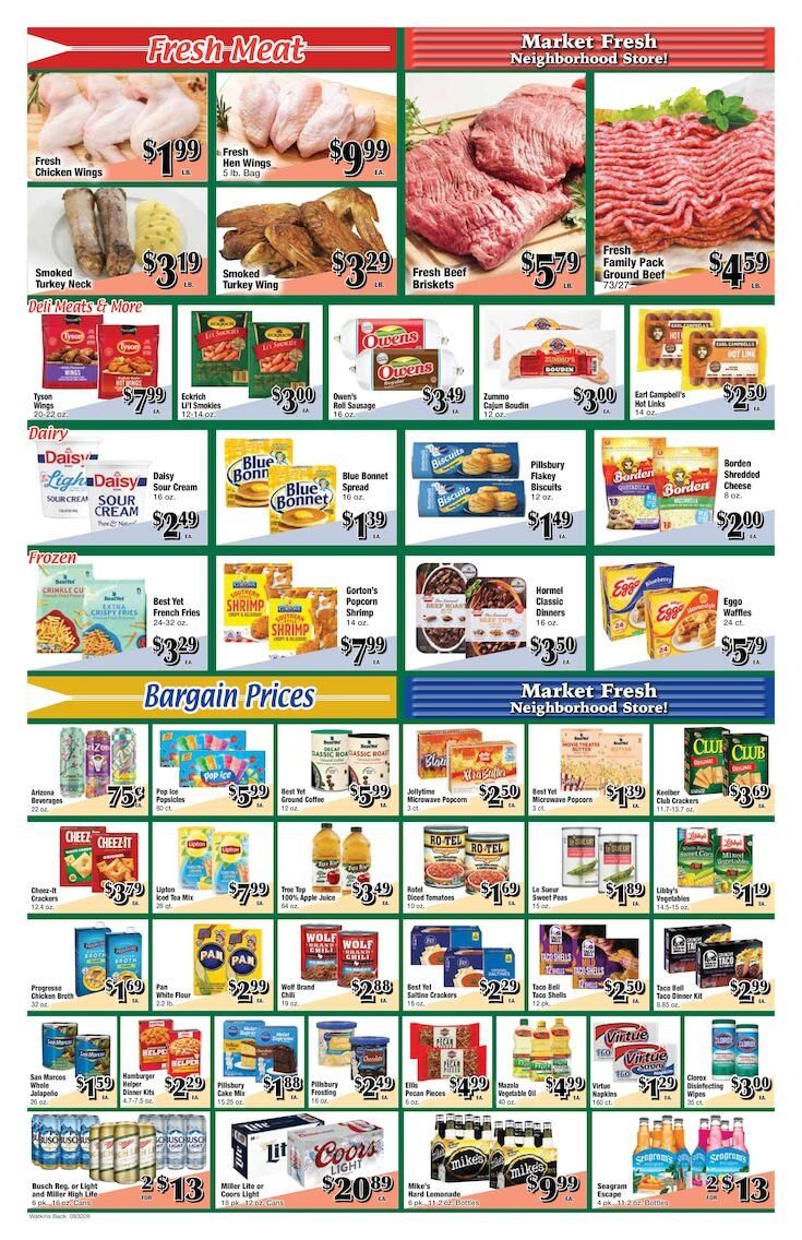 Watkins Supermarket Weekly Ad September 30 - October 6, 2026