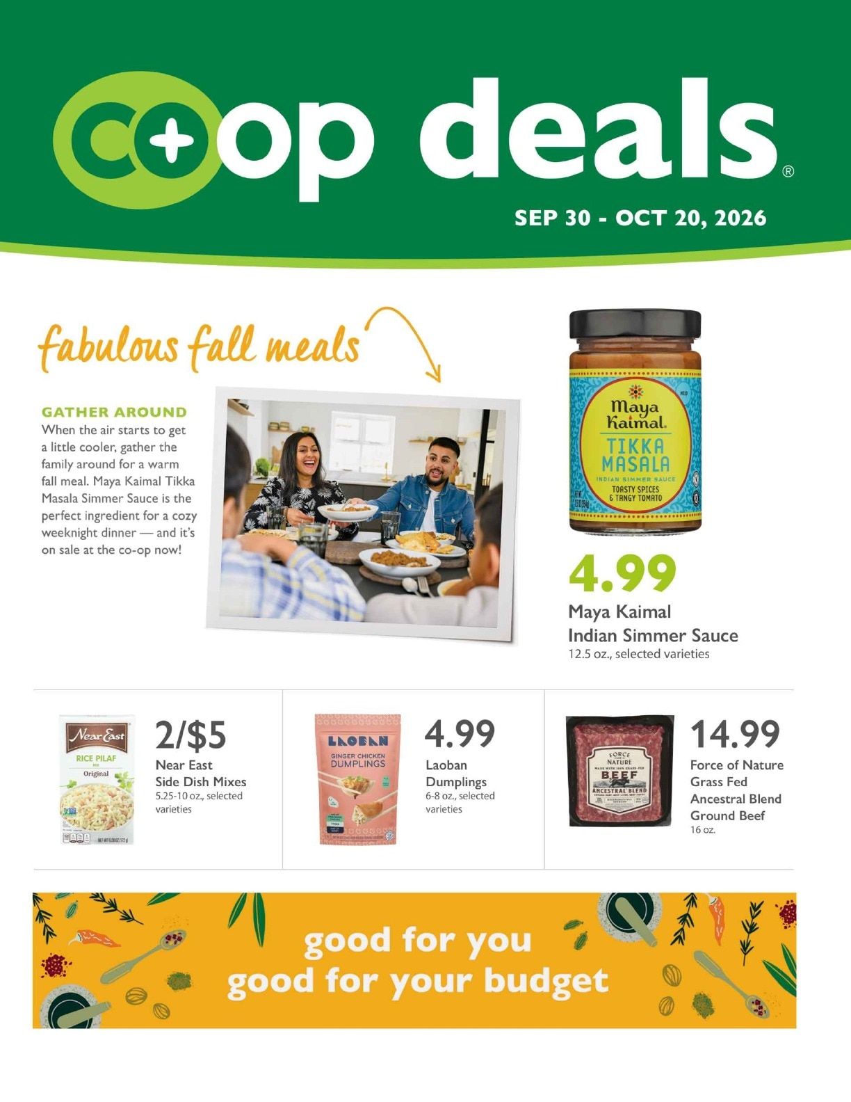 Sacramento Natural Foods Co-op Co+op Deals Weekly Ad September 30 - October 20, 2026