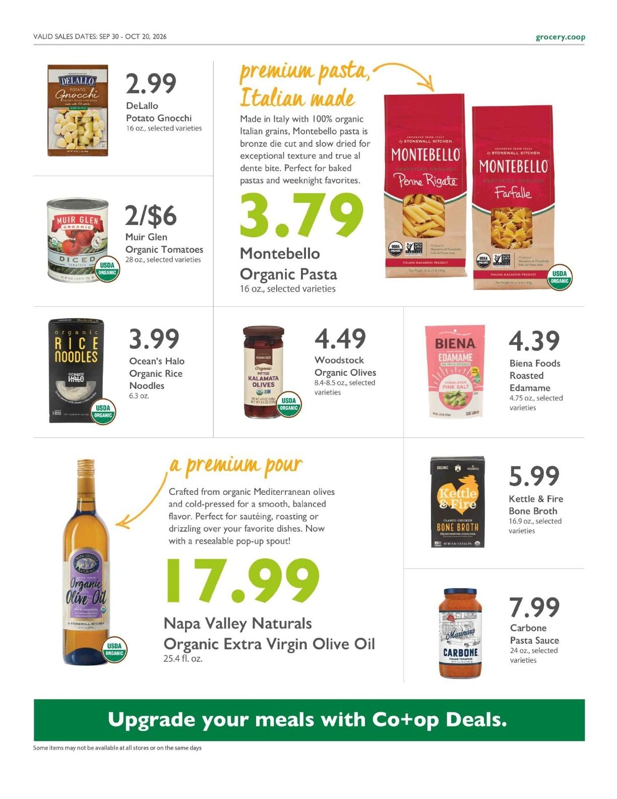 Sacramento Natural Foods Co-op Co+op Deals Weekly Ad September 30 - October 20, 2026