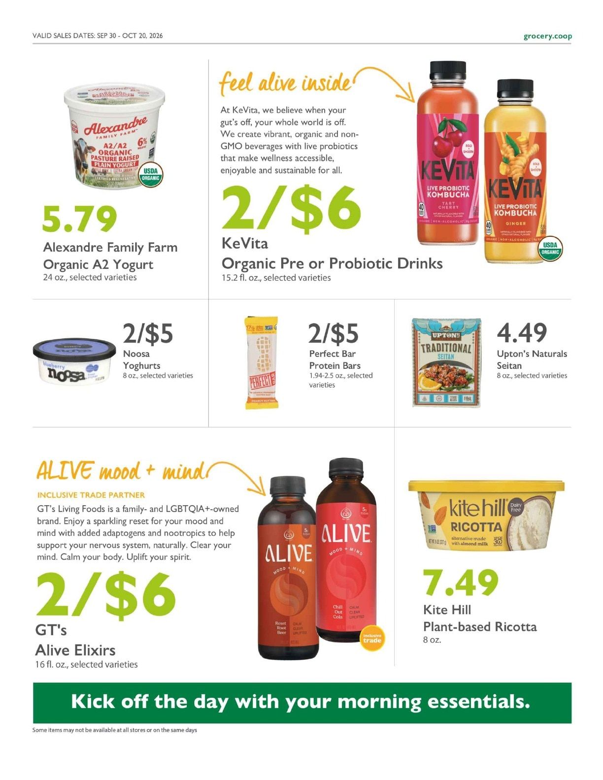 Sacramento Natural Foods Co-op Co+op Deals Weekly Ad September 30 - October 20, 2026
