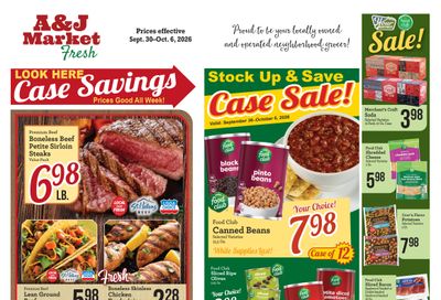 A & J Select Market Weekly Ad September 30 - October 6, 2026