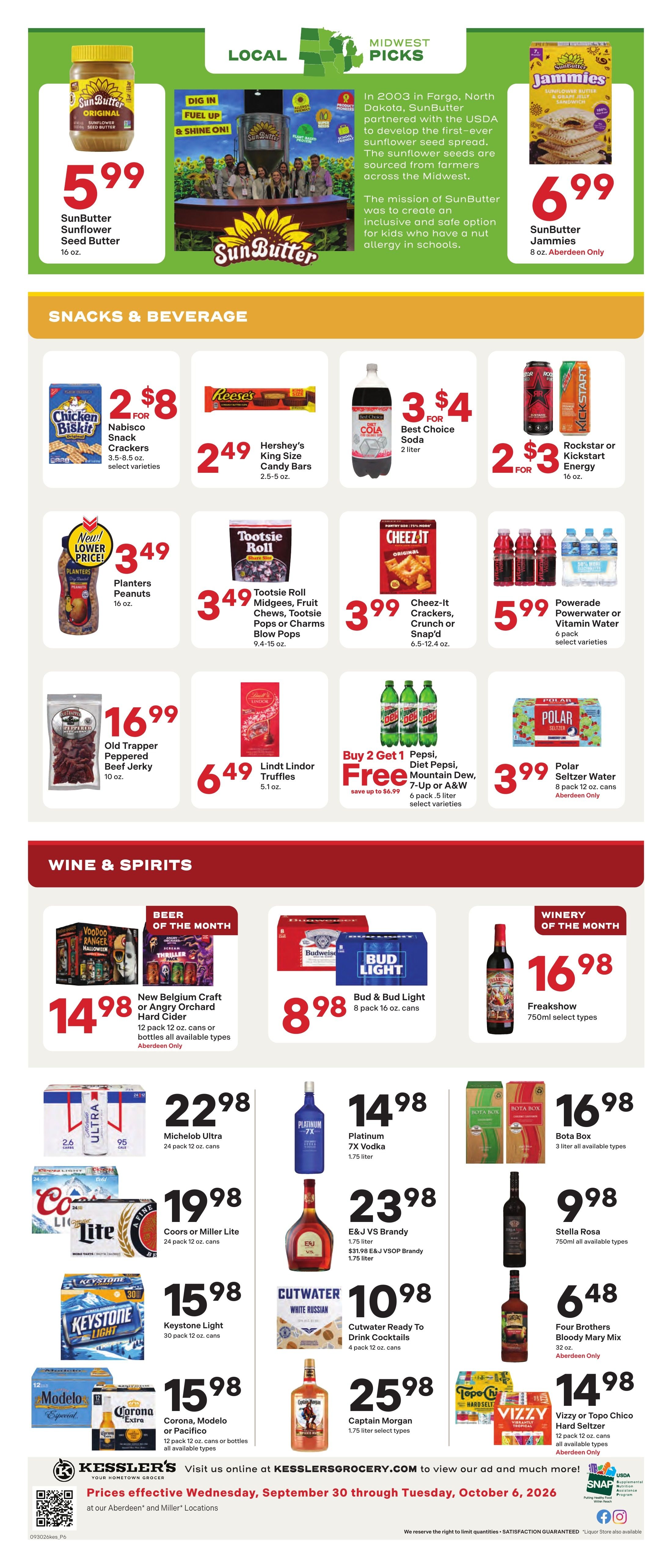 Kessler's Grocery Weekly Ad September 30 - October 6, 2026