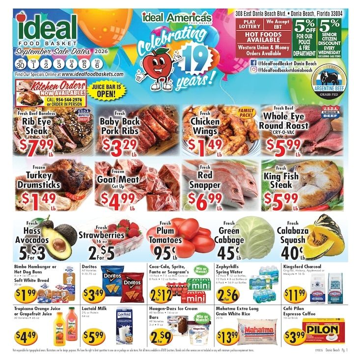 Ideal Food Basket (Dania Beach, FL) Weekly Ad September 30 - October 6, 2026