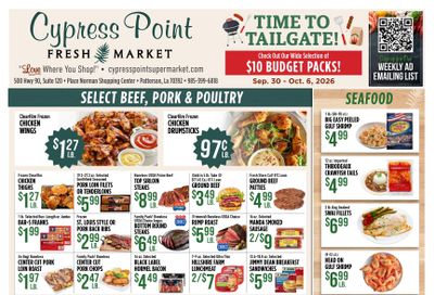 Cypress Point Fresh Market Weekly Ad September 30 - October 6, 2026