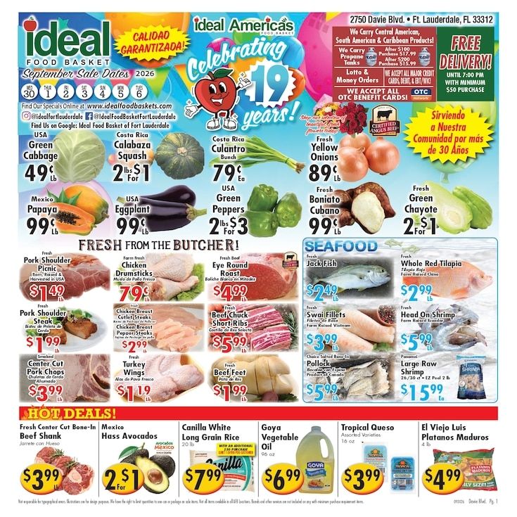 Ideal Food Basket (Fort Lauderdale, FL) Weekly Ad September 30 - October 6, 2026