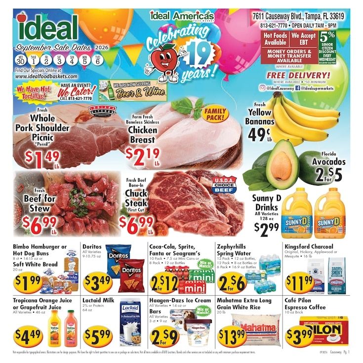 Ideal Food Basket (Tampa, FL) Weekly Ad September 30 - October 6, 2026