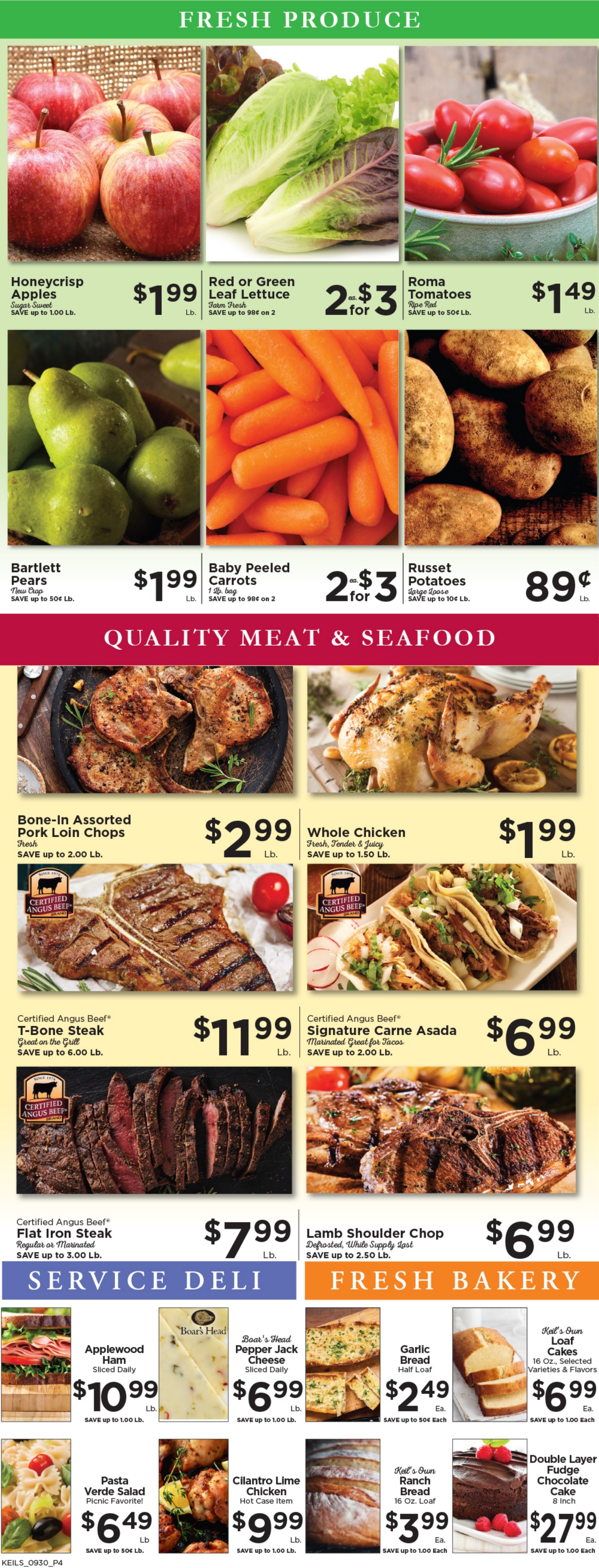 Keil's Fresh Food Stores (San Diego, CA) Weekly Ad September 30 - October 6, 2026